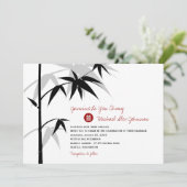 Orientalischer asiatischer Bambusbaum-chinesische Einladung (Stehend Vorderseite)