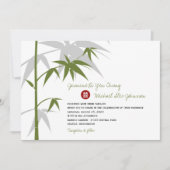 Orientalischer asiatischer Bambusbaum-chinesische Einladung (Vorderseite)