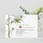 Orientalischer asiatischer Bambusbaum-chinesische Einladung (Stehend Vorderseite)