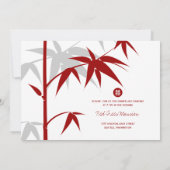 Orientalischer asiatischer Bambusbaum-chinesische Einladung (Rückseite)