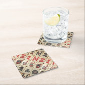 Orientalischer Ausdruck Rechteckiger Pappuntersetzer (Vor Ort)