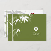 Orientalischer Bambusbaum Einfache chinesische Hoc RSVP Karte (Vorne/Hinten)