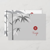 Orientalischer Bambusbaum Einfache chinesische Hoc RSVP Karte (Vorne/Hinten)