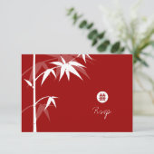 Orientalischer Bambusbaum Einfache chinesische Hoc RSVP Karte (Stehend Vorderseite)