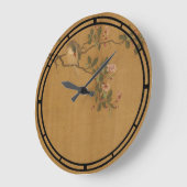 Orientalischer Bird und Blume Große Wanduhr (Winkel)