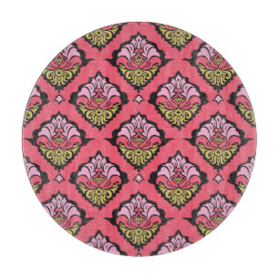 Orientalischer Damast Blumen Nahtlos Tapete Schneidebrett