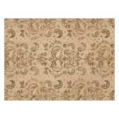 Orientalischer Damast Pattern Pastellgold Tischdecke (Vorderseite (Horizontal))