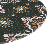 Orientalischer Damast: Vintag Talavera Mosaik. Schneidebrett (Ecke)