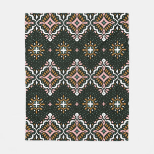Orientalischer Damast: Vintage-Talavera-Mosaik. Fleecedecke