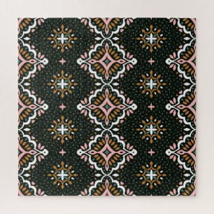 Orientalischer Damast: Vintage-Talavera-Mosaik. Puzzle
