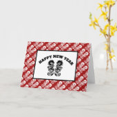 Orientalischer Drache, chinesischer Neujahrsgruß Karte (Gelbe Blume)