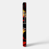 Orientalischer Drache Feuer auf Glücksenergie Case-Mate iPhone Hülle (Rückseite / Links)