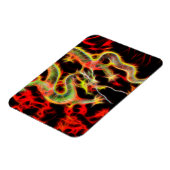 Orientalischer Drache Feuer auf Glücksenergie Magnet (Linke Seite)