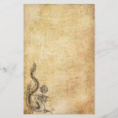 Orientalischer Drache mit Tinte geschwärzt Briefpapier (Vorderseite)