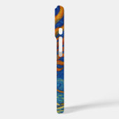 Orientalischer Drache Sternennacht Kanagawa Wellen Case-Mate iPhone Hülle (Rückseite / Links)