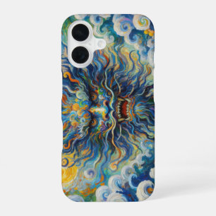 Orientalischer Drache Van Gogh Wolken Mashup iPhone 16 Hülle