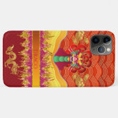 Orientalischer Drache/w Gold Cloud & Glitzer Fire Case-Mate iPhone Hülle (Rückseite (Horizontal))