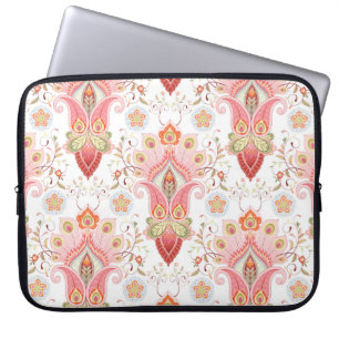 Orientalischer Flair: Damast-Pfau-Paisley Laptopschutzhülle