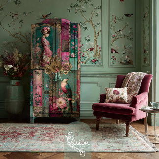 Orientalischer Garten, Chinoiserie, Patchwork Coll Seidenpapier