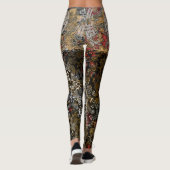 Orientalischer Goldblatt-Silber-Drache Leggings (Rückseite)