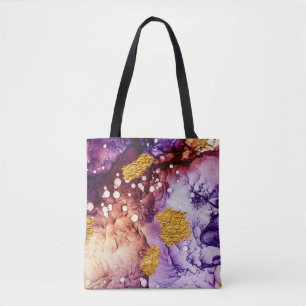Orientalischer Goldener Wirbel Abstrakte Malerei Tasche