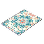 Orientalischer individuelle Name mit Blumen und Ma Notizblock (Linke Seite)