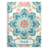 Orientalischer individuelle Name mit Blumen und Ma Notizblock (Vorderseite)