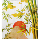 Orientalischer japanischer Aufstieg mit Bambus Duschvorhang (Vorderseite)