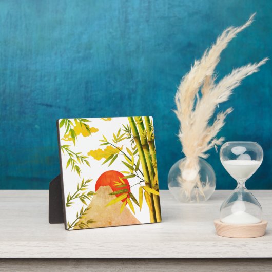 Orientalischer japanischer Aufstieg mit Bambus Fotoplatte (InSitu)