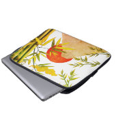 Orientalischer japanischer Aufstieg mit Bambus Laptopschutzhülle (Vorne Knopf)