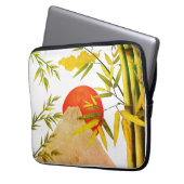 Orientalischer japanischer Aufstieg mit Bambus Laptopschutzhülle (Vorderseite Links)