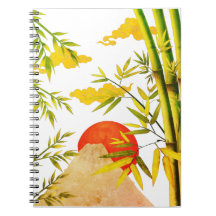 Orientalischer japanischer Aufstieg mit Bambus