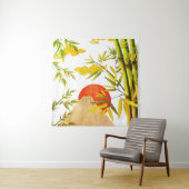 Orientalischer japanischer Aufstieg mit Bambus Wandteppich (Beispiel)