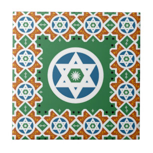 Orientalischer jüdischer Titel mit marokkanischem  Fliese