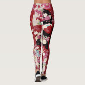 Orientalischer Kimono-Druck Leggings (Rückseite)