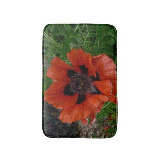 Orientalischer Mohn Badematte (Vorderseite Vertikal)
