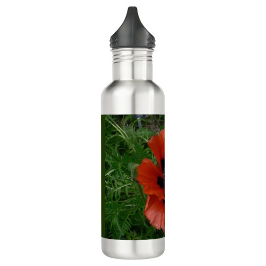 Orientalischer Mohn Edelstahlflasche (Links)