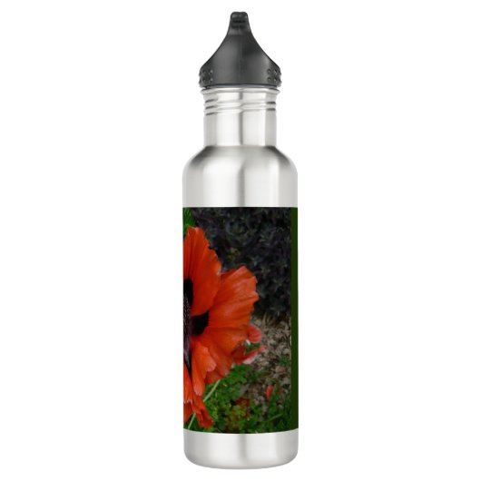 Orientalischer Mohn Edelstahlflasche (Rechts)
