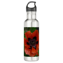 Orientalischer Mohn Edelstahlflasche