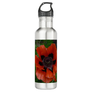 Orientalischer Mohn Edelstahlflasche