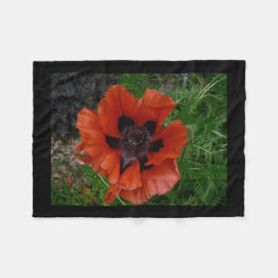 Orientalischer Mohn Fleecedecke