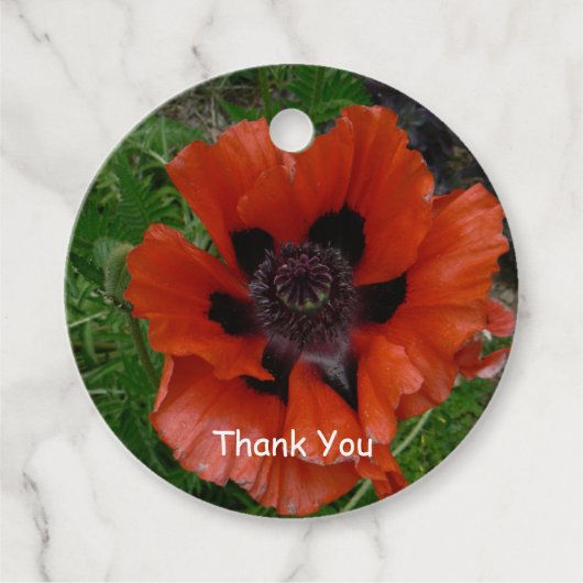 Orientalischer Mohn Geschenkanhänger (Vorderseite)