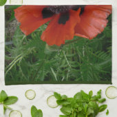 Orientalischer Mohn Geschirrtuch (Gefaltet)