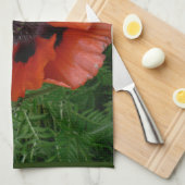Orientalischer Mohn Geschirrtuch (Viertel Falte)