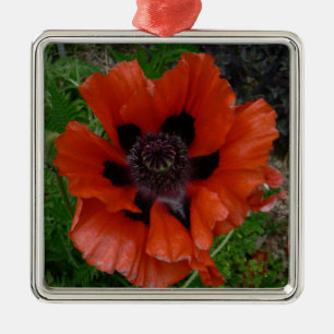 Orientalischer Mohn Ornament Aus Metall