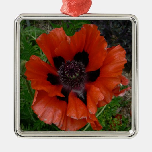 Orientalischer Mohn Ornament Aus Metall (Vorne)