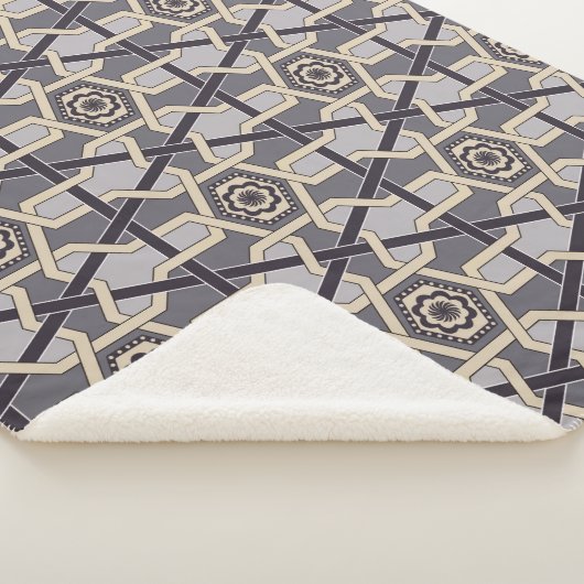 Orientalischer Ornament Stickereidekunst Muster Sherpadecke (3/4)