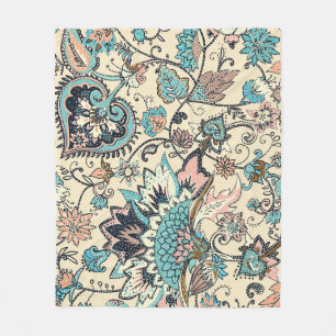 Orientalischer Paisley: Stilisierte Textileleganz. Fleecedecke