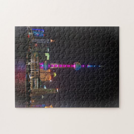 Orientalischer Perlen-Turm - Shanghai, China Puzzle (Horizontal)