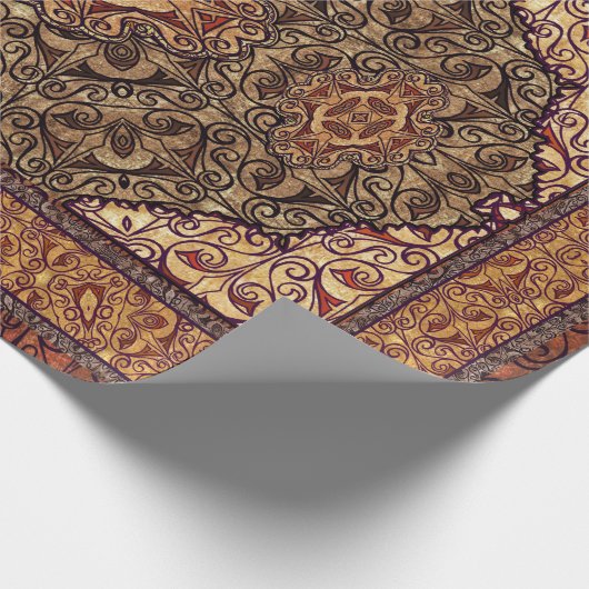Orientalischer Perser Brown Geschenkpapier (Ecke)